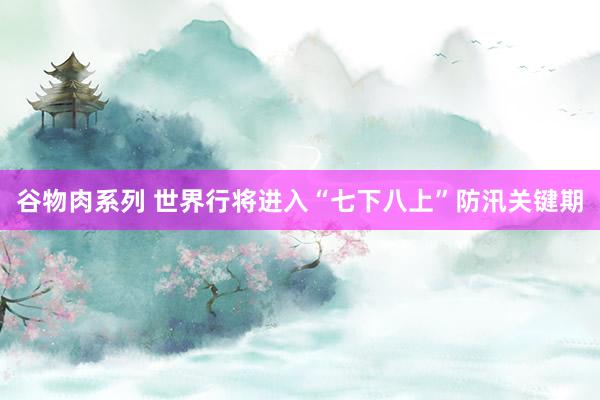 谷物肉系列 世界行将进入“七下八上”防汛关键期