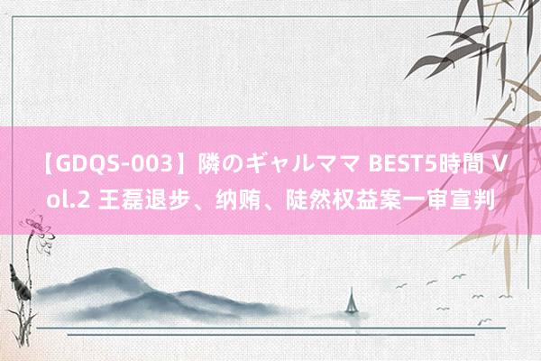 【GDQS-003】隣のギャルママ BEST5時間 Vol.2 王磊退步、纳贿、陡然权益案一审宣判