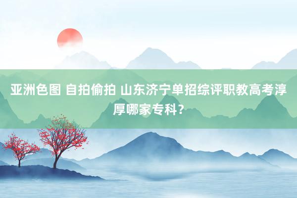 亚洲色图 自拍偷拍 山东济宁单招综评职教高考淳厚哪家专科？