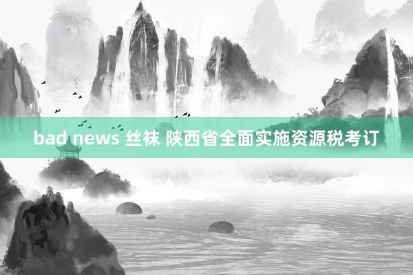 bad news 丝袜 陕西省全面实施资源税考订